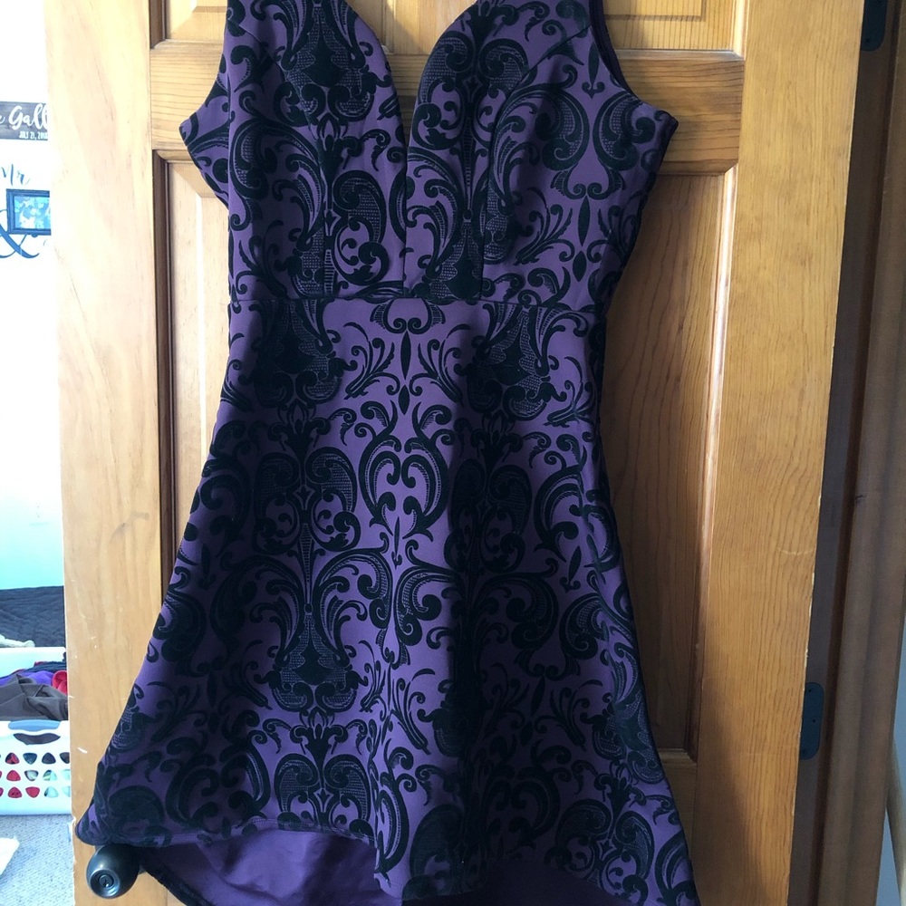 Black and Purple Dress